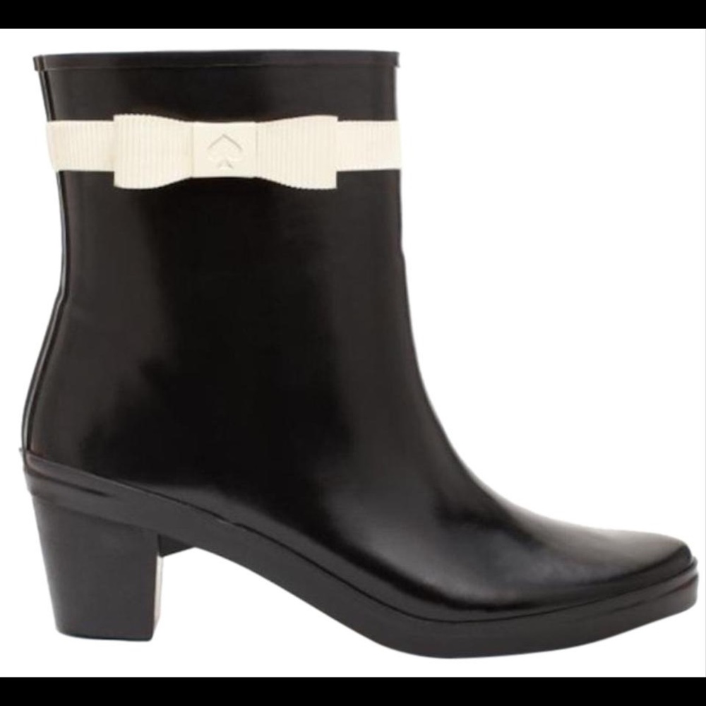 Kate Spade Paloma Black & White Rain Boots